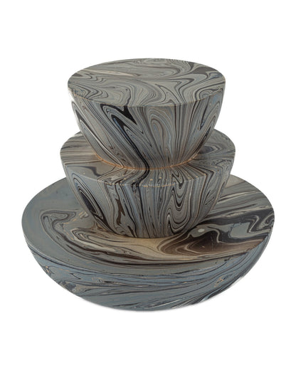 Marbleized Stacking Box, Set of 3 by Currey & Company