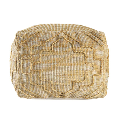 Natural Trellis Farmhouse Hand-Woven Indoor Poufs - Decor Addict, LLC