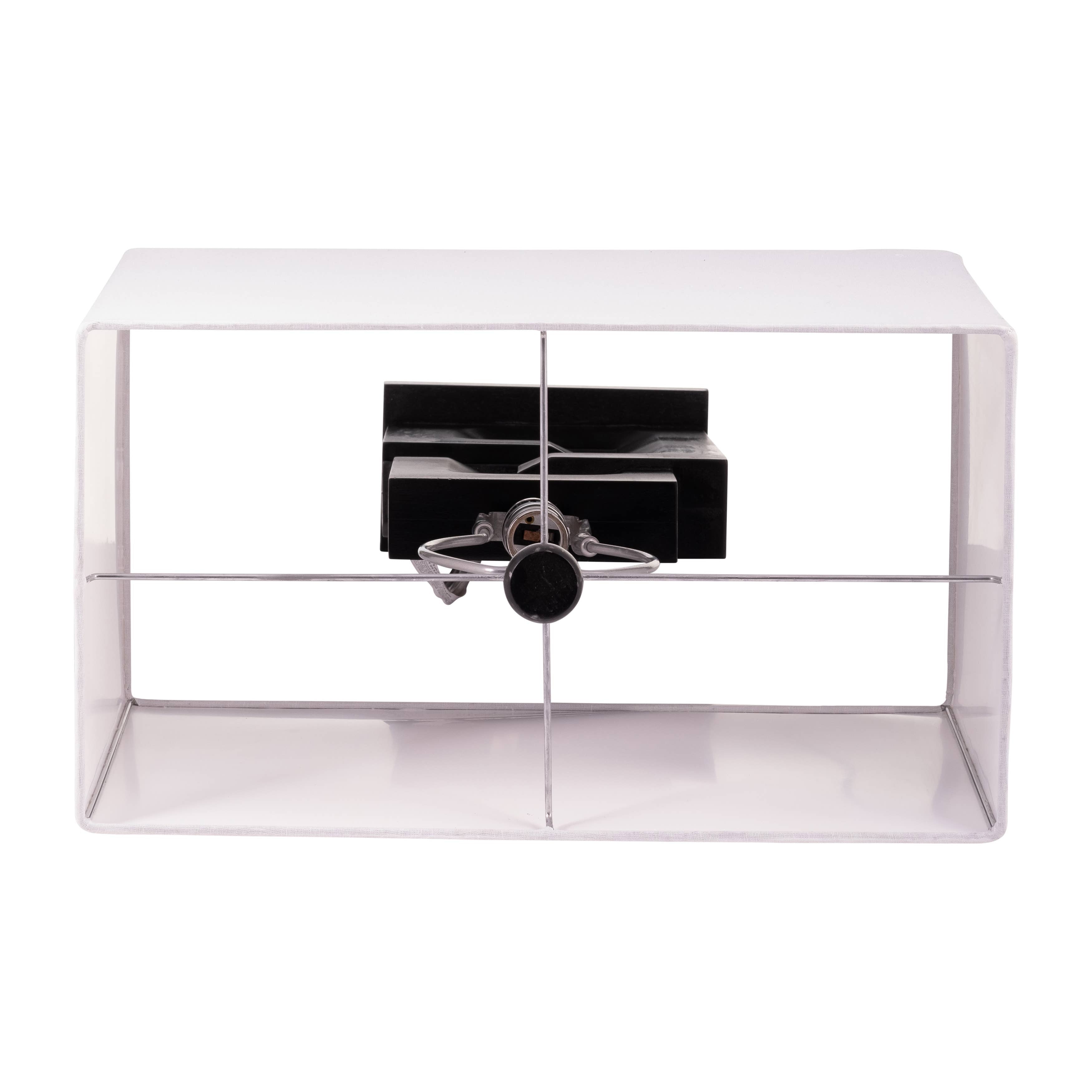 Wood, 27"h Geometric Lamp, Black - Decor Addict, LLC