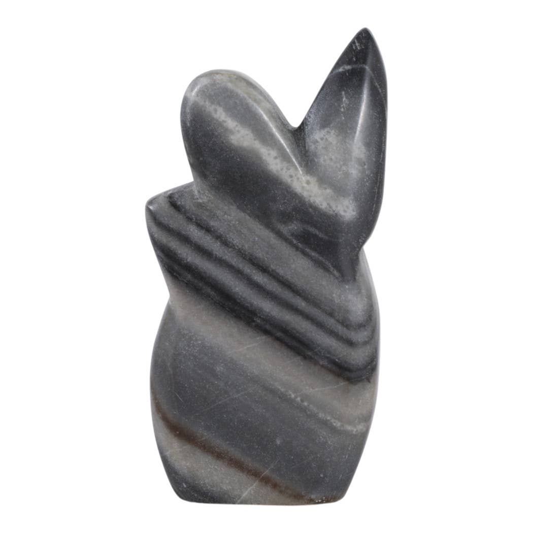 Sculpture - Gray Marble Decorative Carved Angel, 6 in. - Decor Addict, LLC