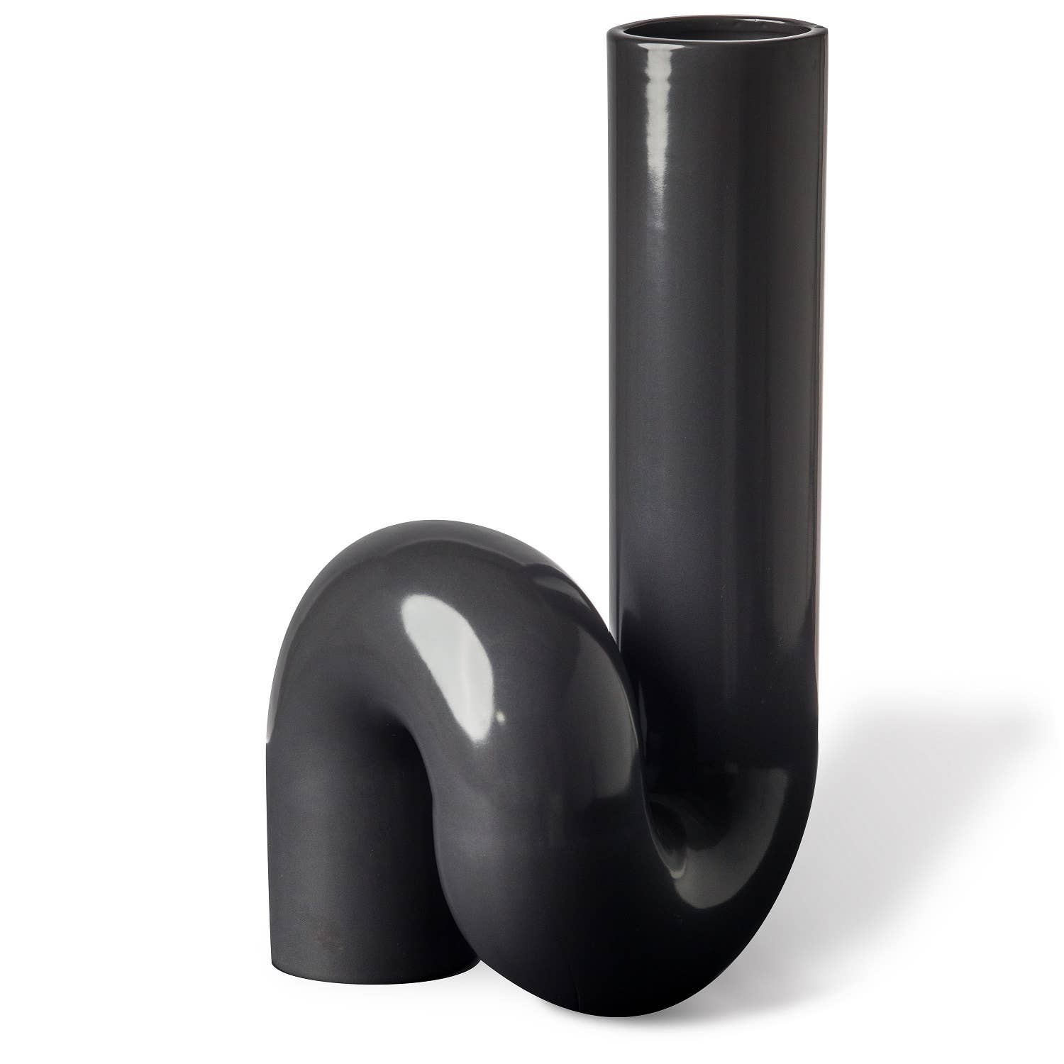 Vase Yourtube Black: Black / CERAMIC - Decor Addict, LLC