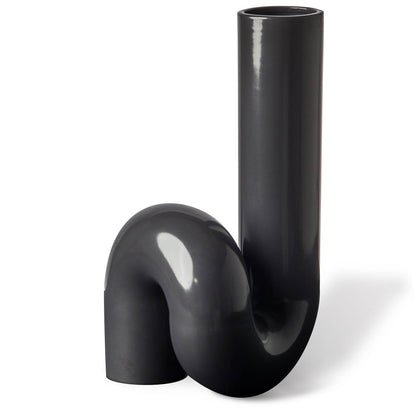 Vase Yourtube Black: Black / CERAMIC - Decor Addict, LLC