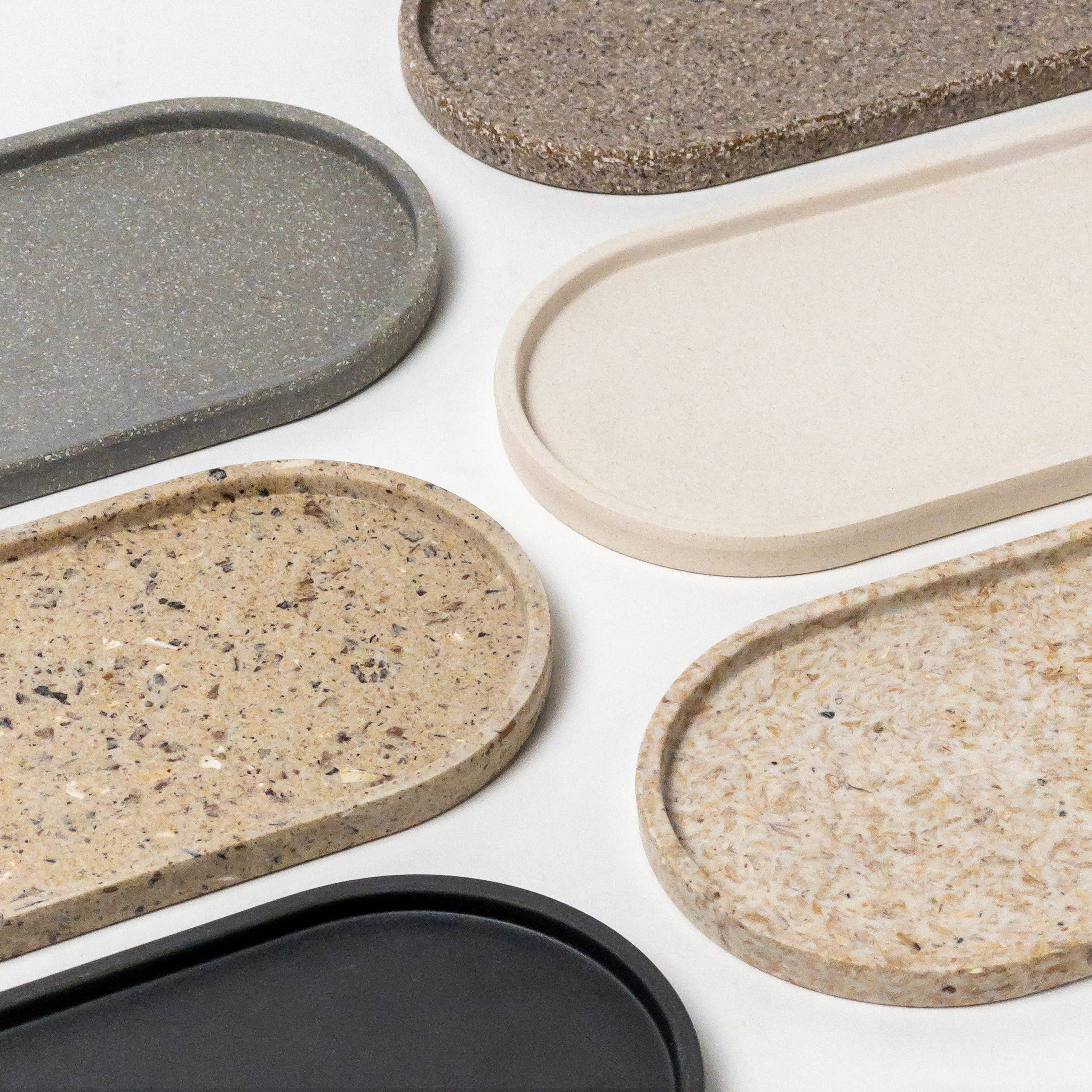 8.5” Upcycled Oval Decor Trays: Bamboo Fibre Terracotta - Decor Addict, LLC