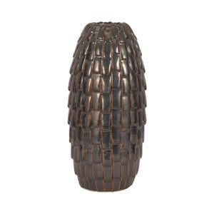 17" Afia Large Ceramic Vase, Brown