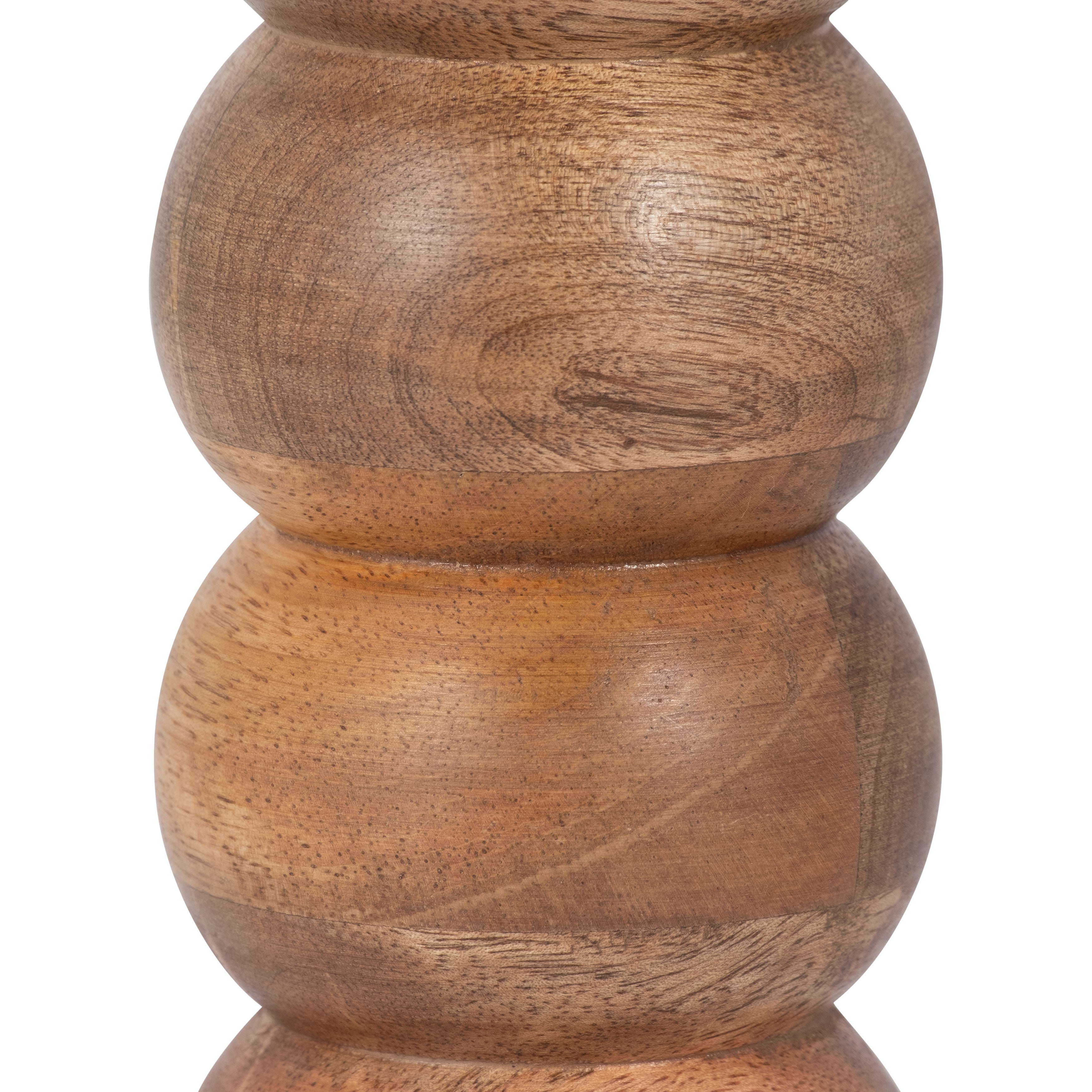 Wood, 8" Ribbed Votive Holder, Natural - Decor Addict, LLC