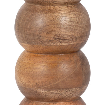 Wood, 8" Ribbed Votive Holder, Natural - Decor Addict, LLC