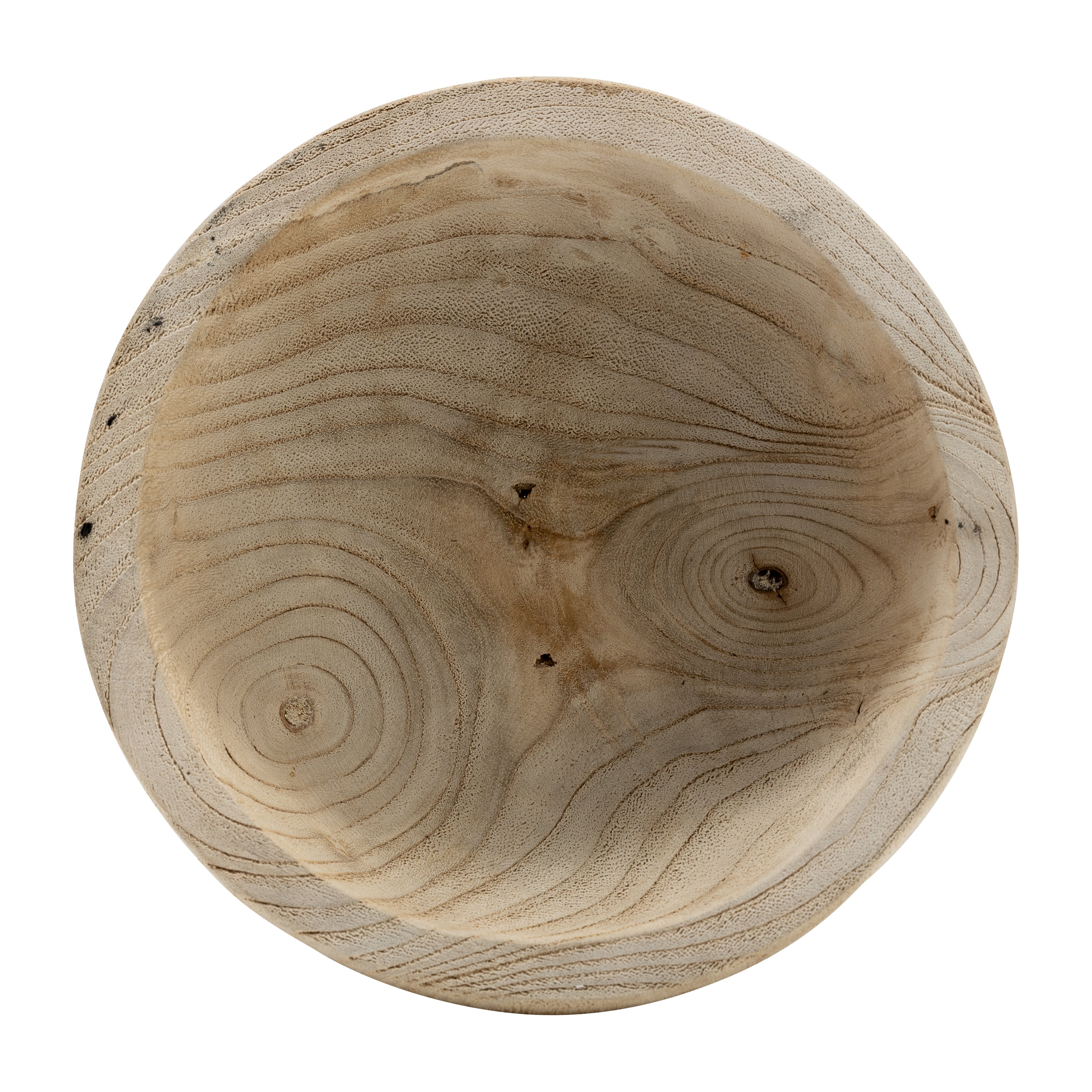 Wood, 8" Bowl W/ Stand, Natural - Decor Addict, LLC