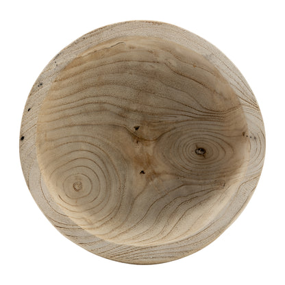 Wood, 8" Bowl W/ Stand, Natural - Decor Addict, LLC