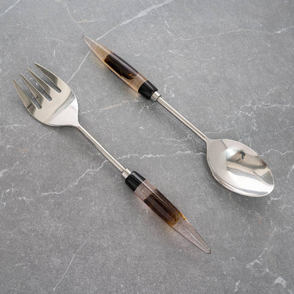 SS & Stone Oval Handle Set - Decor Addict, LLC