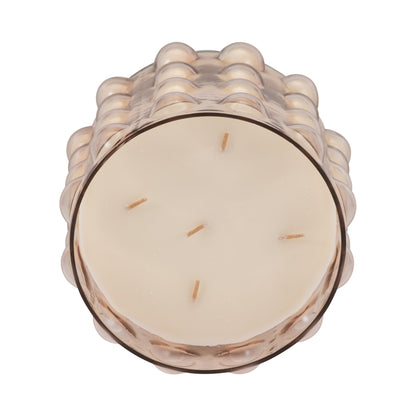 Glass, 9" 102 Oz Bubble Candle, Pink - Decor Addict, LLC