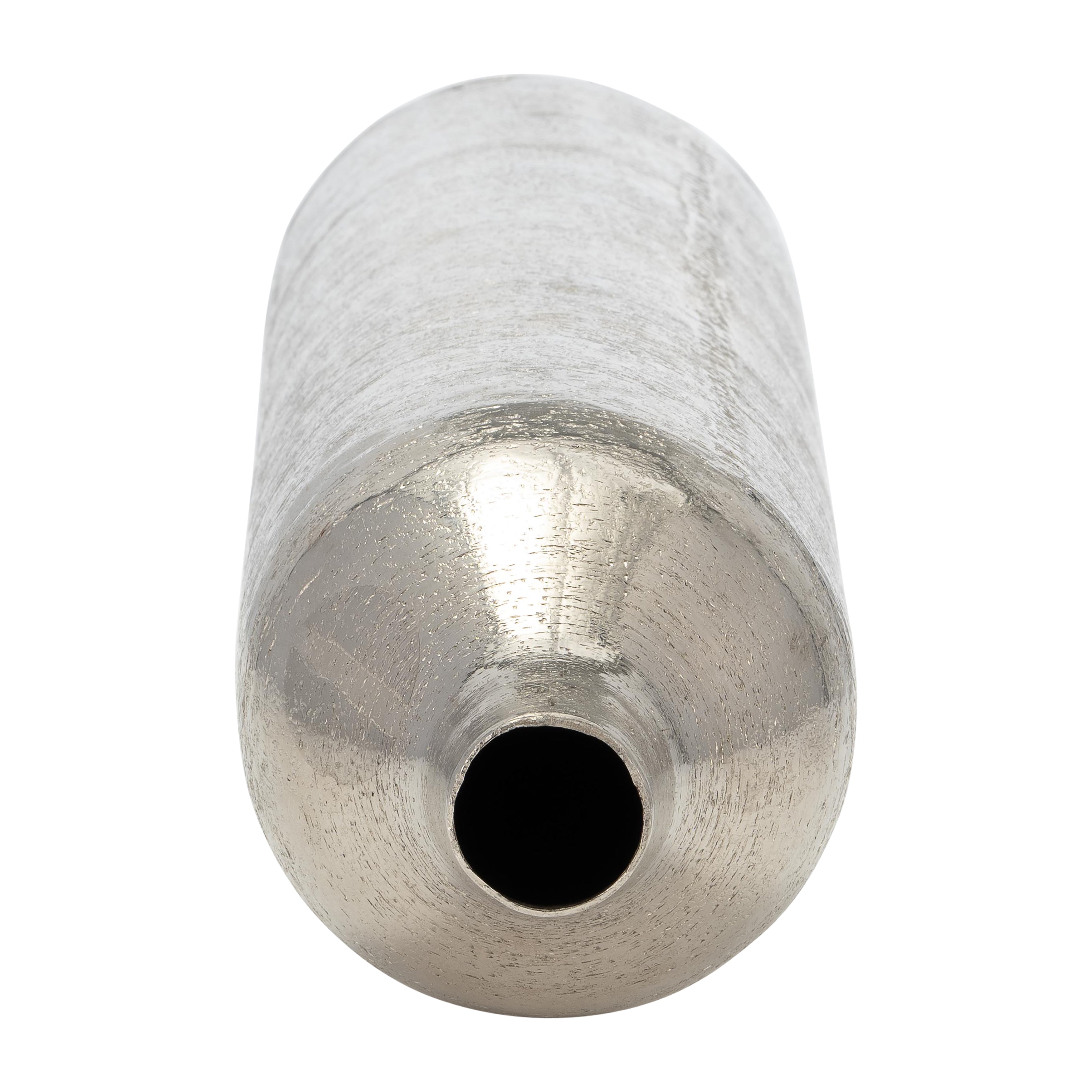 Metal, 19"h Cylinder Vase, Silver - Decor Addict, LLC