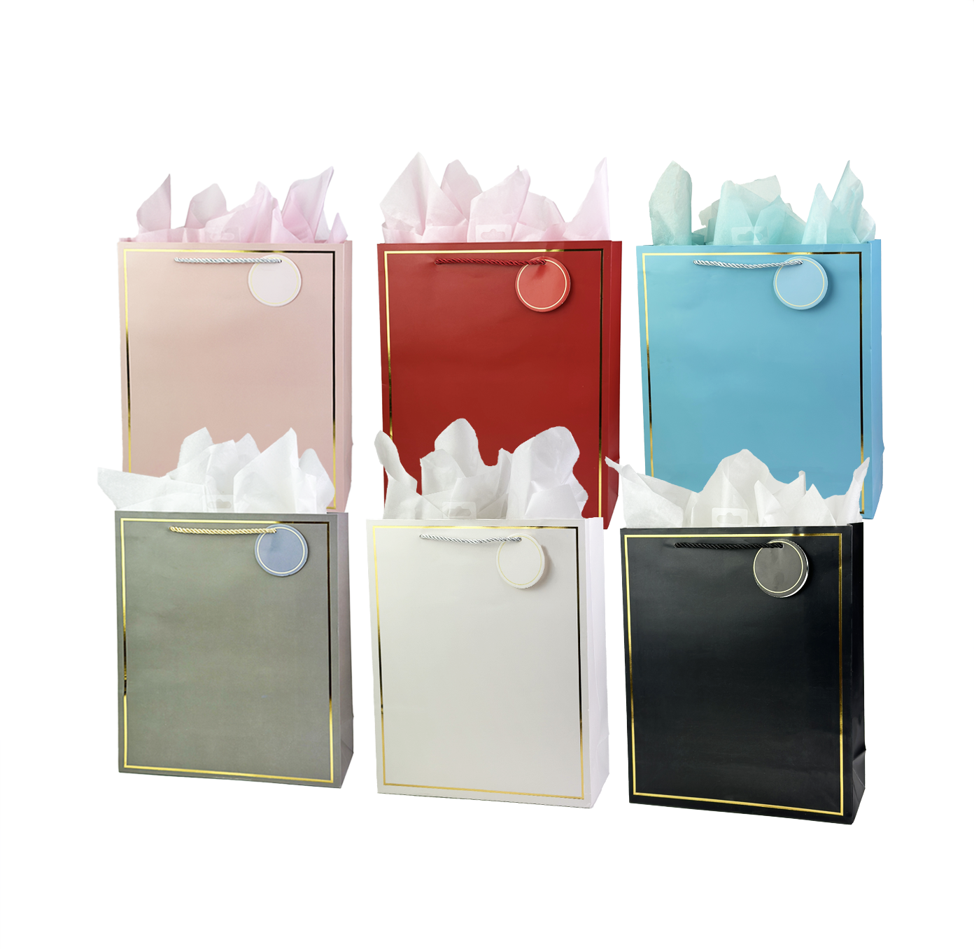 Everyday Bag - Solid color, inner gold foil trim: Wide X-Large - Decor Addict, LLC