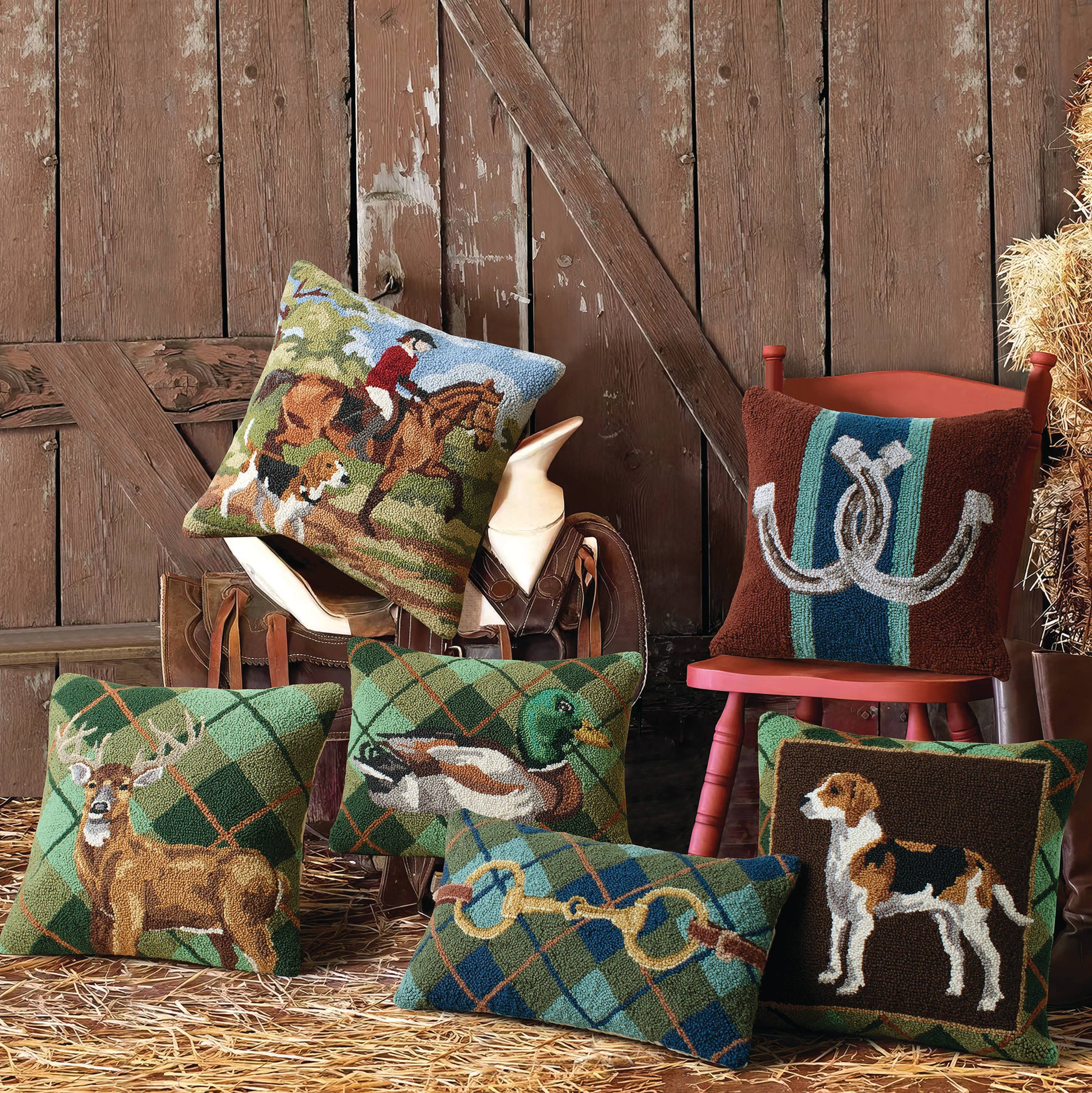 Gingham Buckle Hook Pillow - Thumbnail 2