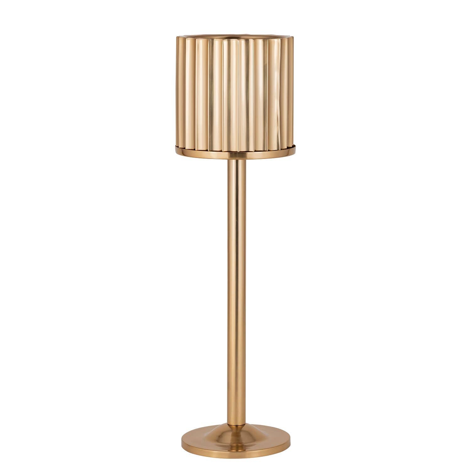 Gold Steel Ice Bucket Medium Double Wall: Gold / STEEL - Decor Addict, LLC