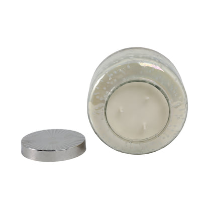 7" 71 Oz Lavender Speckle Lidded Candle, Lt Blue/s - Decor Addict, LLC