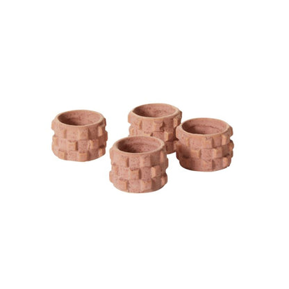 Tayrona Ceramic Napkin Rings set of 4 — 2" x 1.5" - Decor Addict, LLC