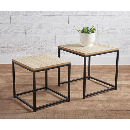 Black Iron Side Tables - Set of 2 - Decor Addict, LLC