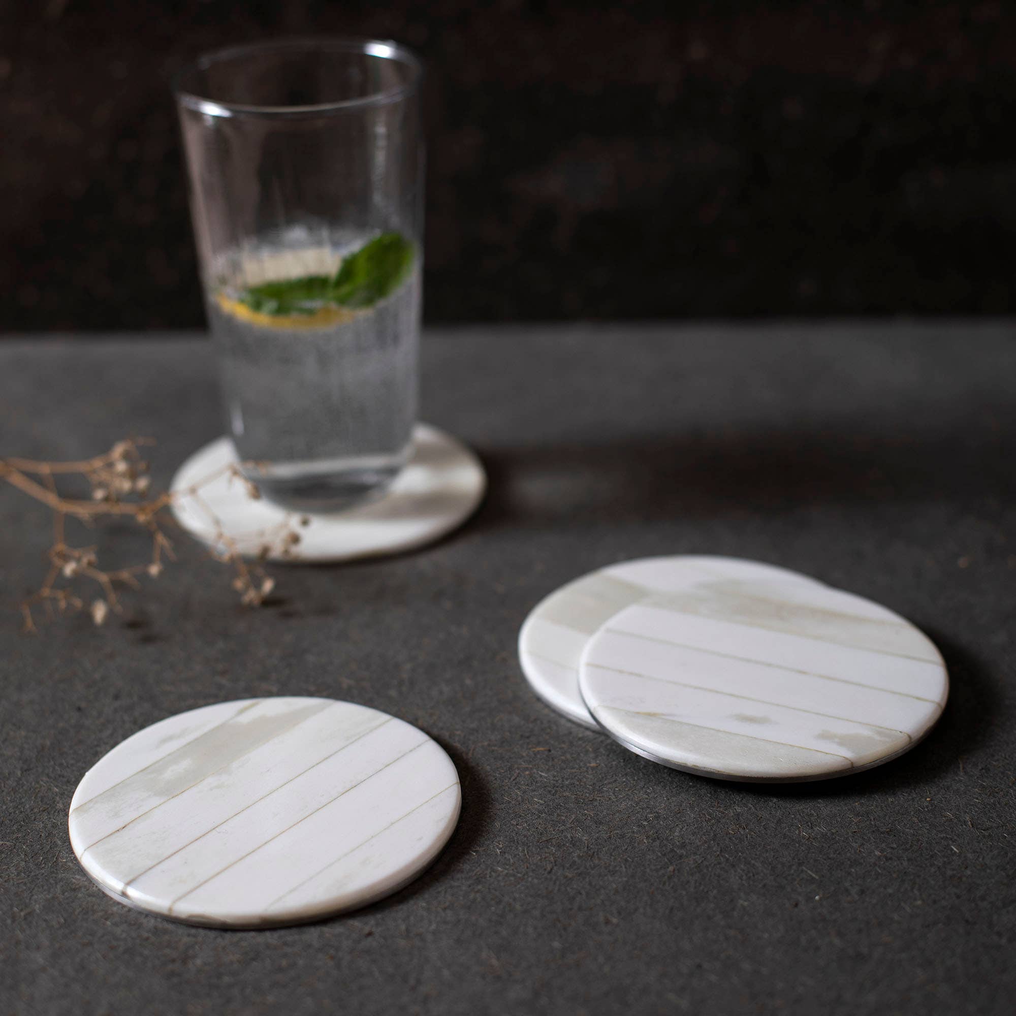 Blanco Coasters - Set of 4 - Decor Addict, LLC