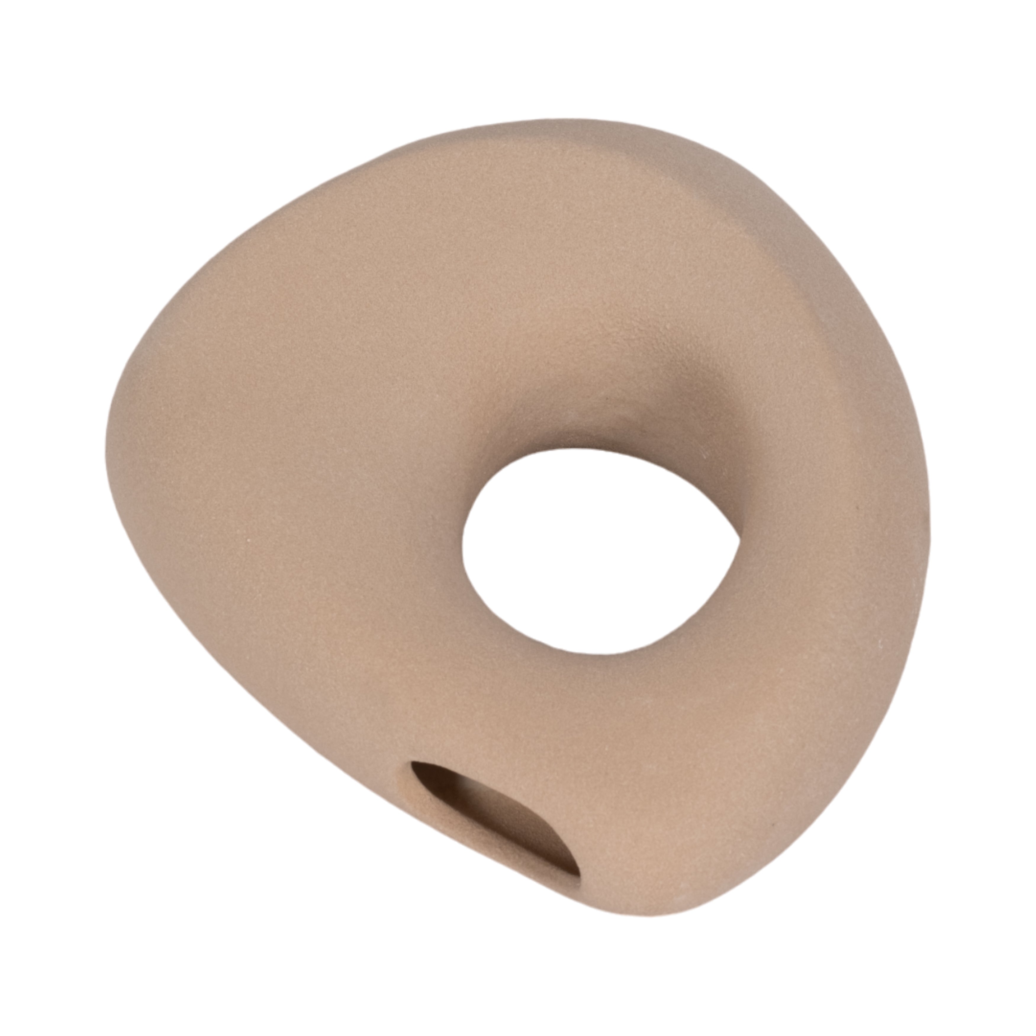 8" Lopsided Open Cut Out Vase Sand Texture, Tan - Decor Addict, LLC