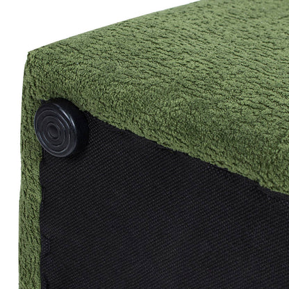 Oliver 16" Tapered Square Upholstered Ottoman Fleeced: Spice Orange - Decor Addict, LLC