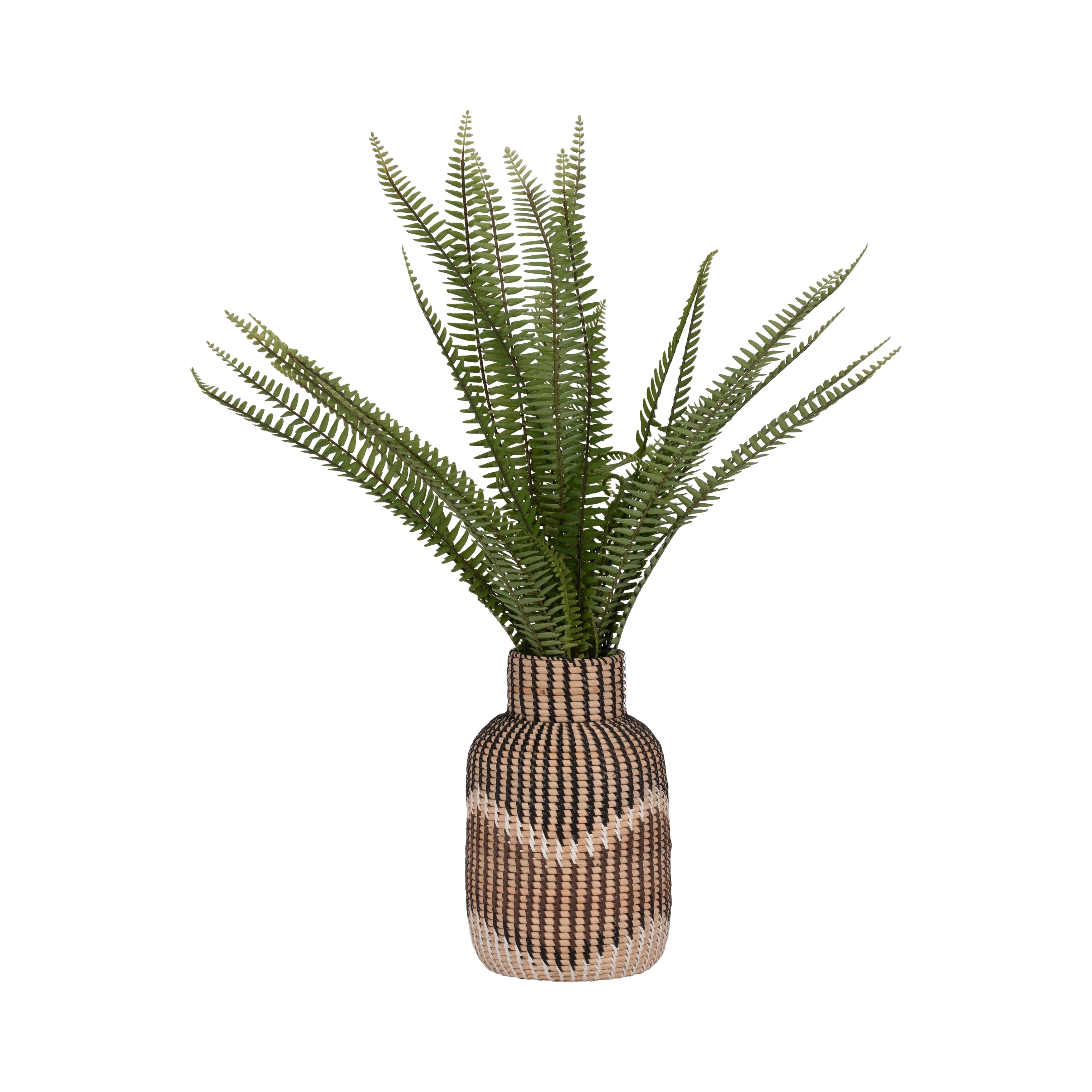 Rattan, 13"h Woven Vase, Multi - Decor Addict, LLC