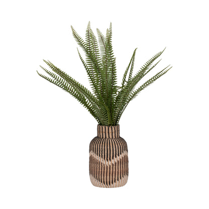 Rattan, 13"h Woven Vase, Multi - Decor Addict, LLC