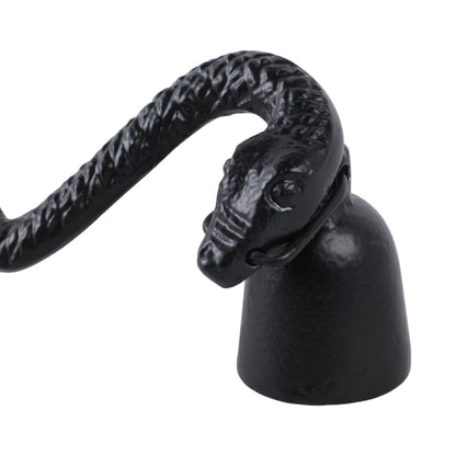 11 in. Black Metal Snake Candle Snuffer - Decor Addict, LLC