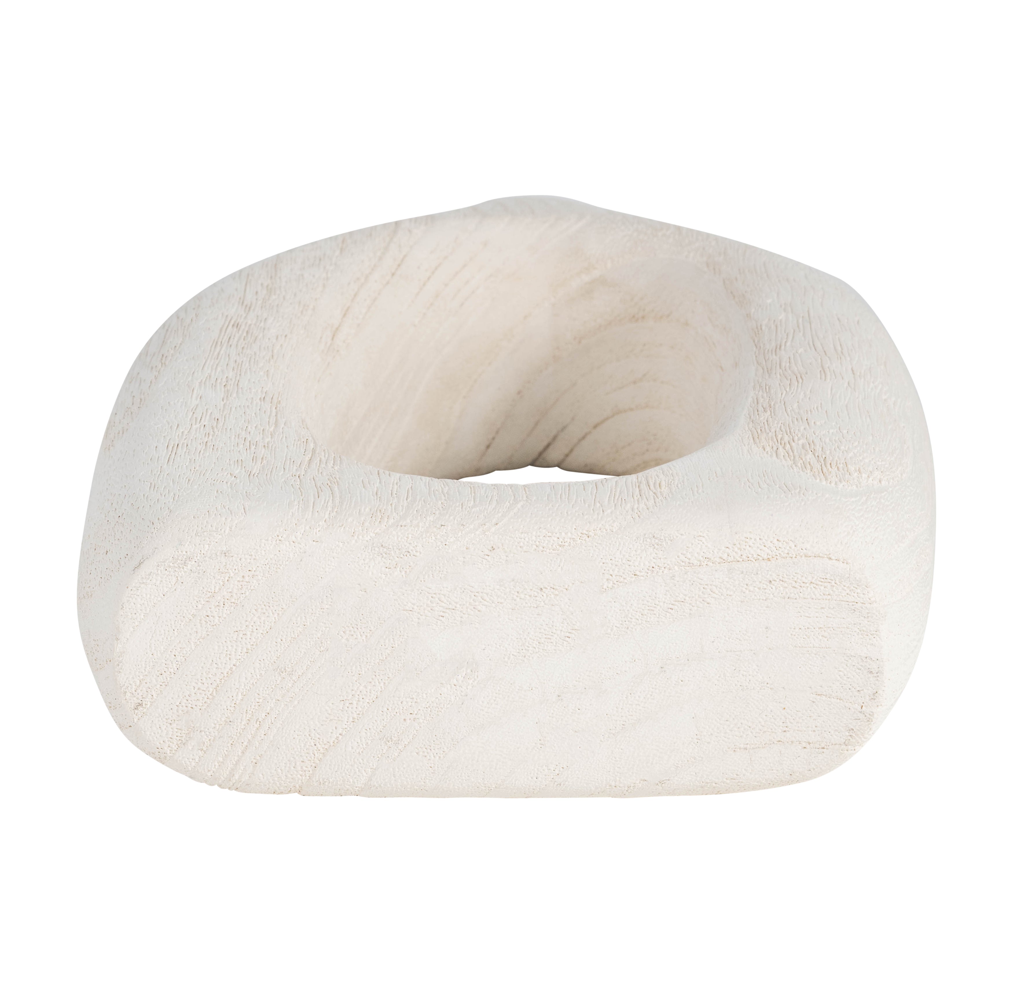 Wood, 14"h Cut-out Vase, White - Decor Addict, LLC