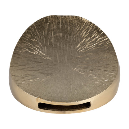 Metal, 8" Etched Oval Vase, Champagne - Decor Addict, LLC