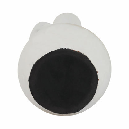 19" Asymmetrical Eared Terracotta Btl Vase, White - Decor Addict, LLC