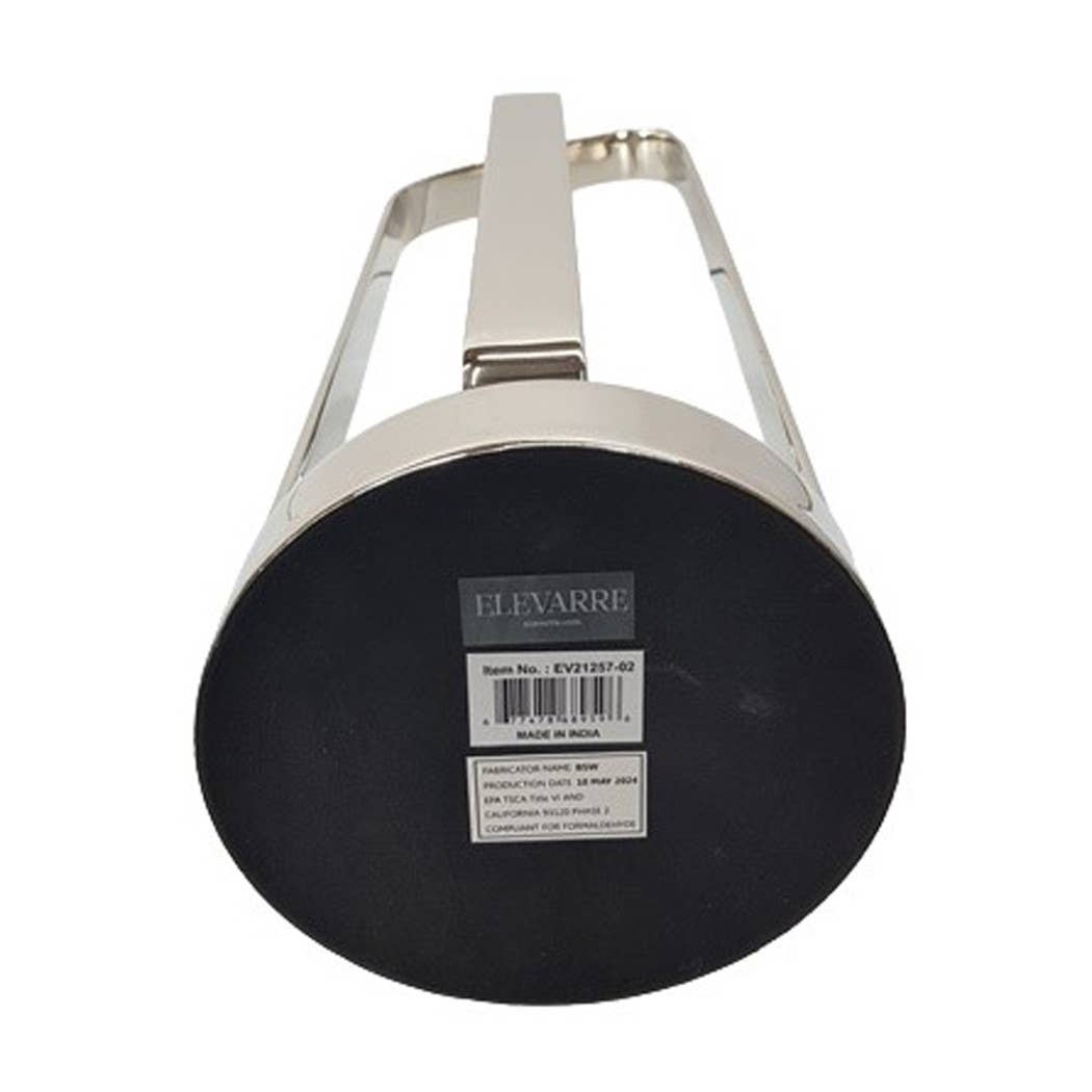 Candle Holder - Silver Metal Stylish Hurricane, 21 in. - Decor Addict, LLC