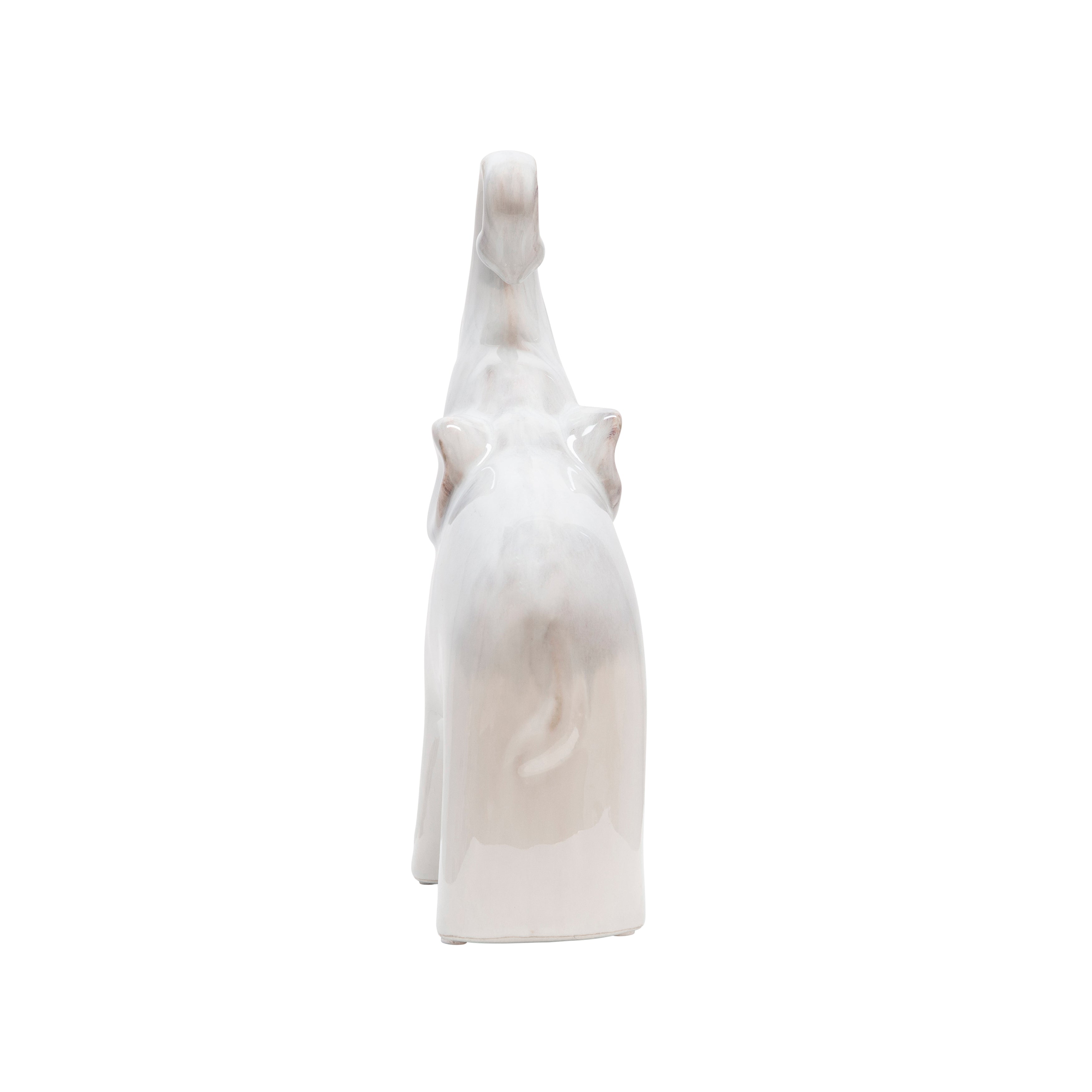 Ceramic 6x11"  Elephant, Cream - Decor Addict, LLC