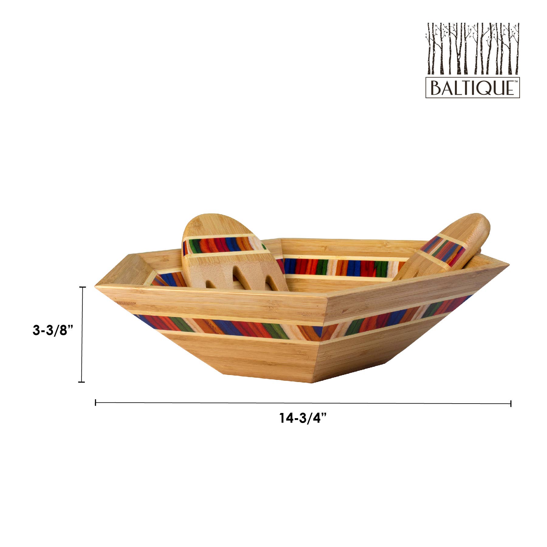 Baltique® Marrakesh Collection Salad Bowl with Salad Hands - Decor Addict, LLC