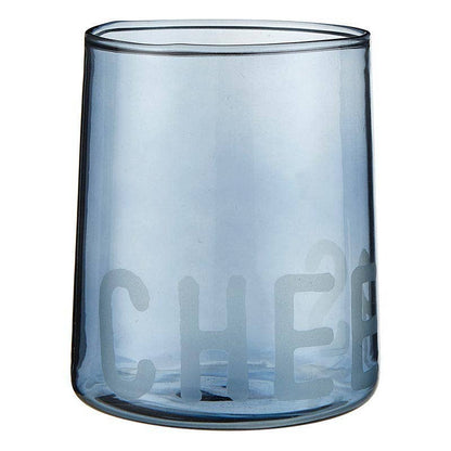 Face to Face Blue Glass- Cheers - Decor Addict, LLC