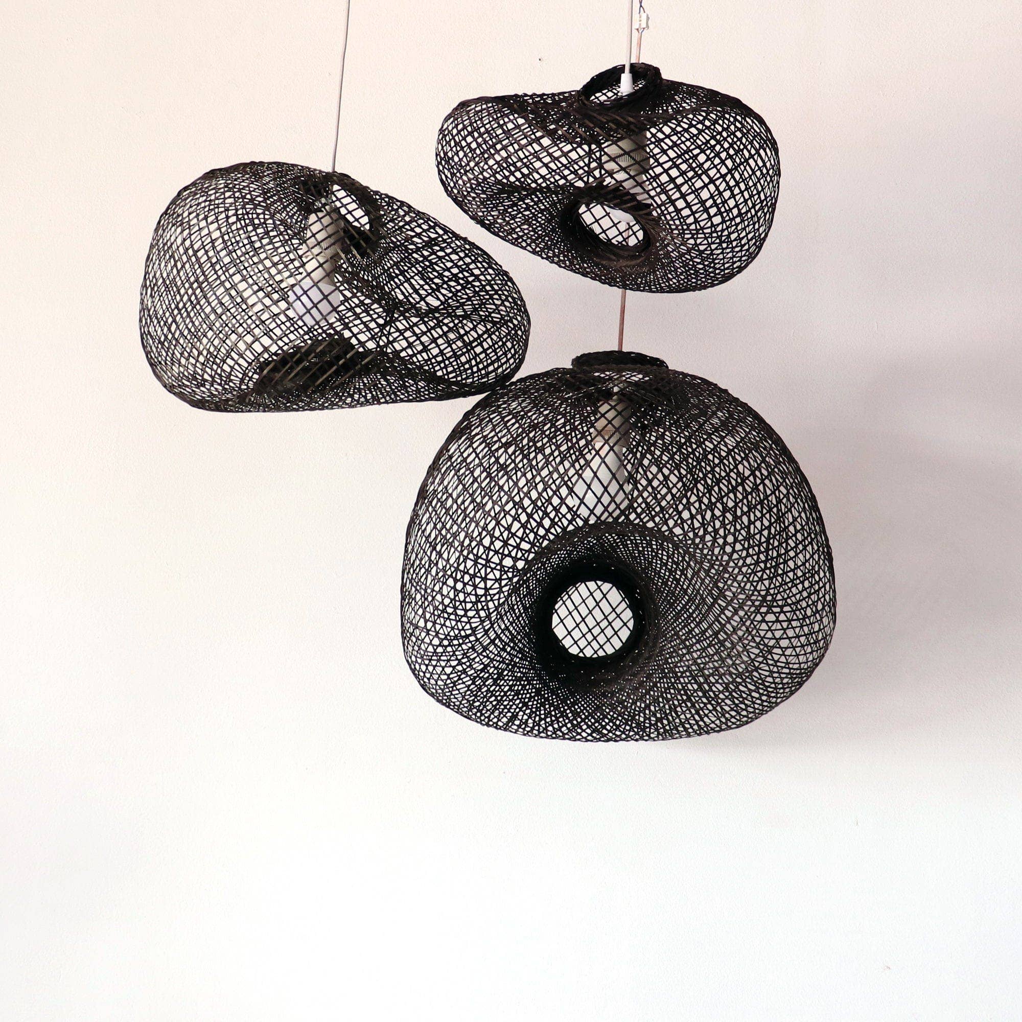 Reshape able bamboo pendant light: Natural / D - Decor Addict, LLC