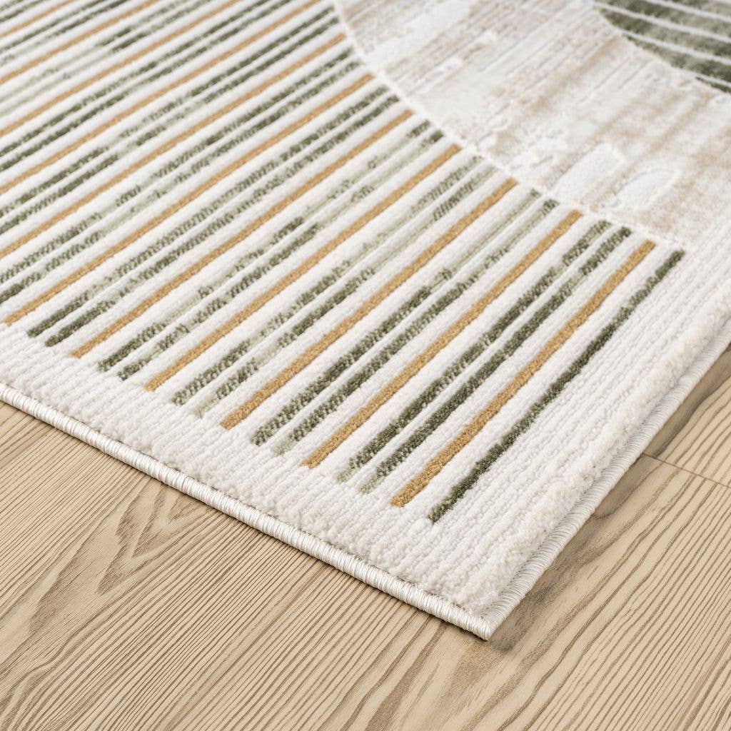 Abani Rugs Ivy Mid-Century Green Arch Area Rug: 2' x 3' - Decor Addict, LLC
