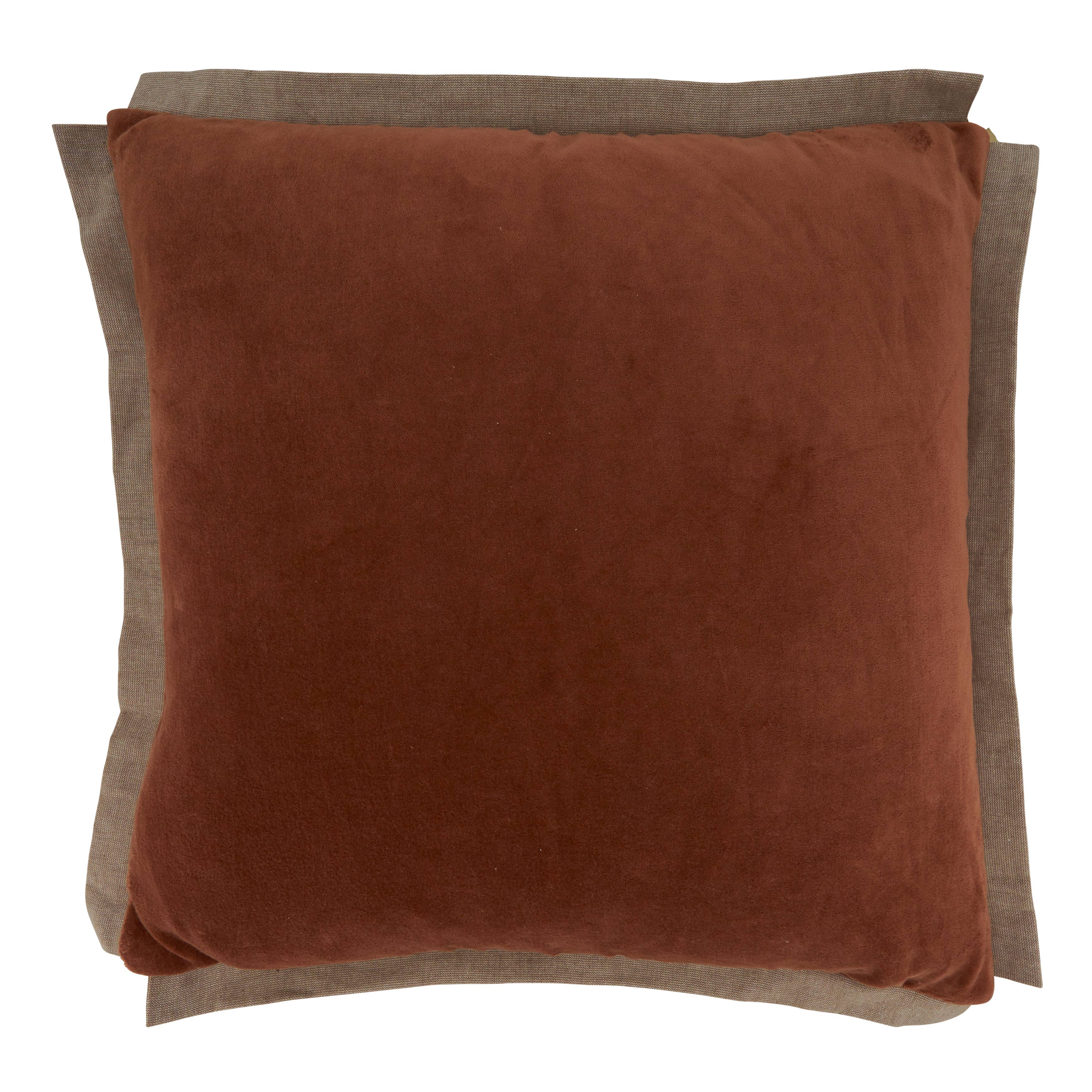 Flange Edge Velvet Pillow: Blush / Down Filled / 20" - Decor Addict, LLC
