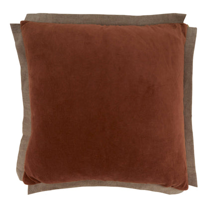 Flange Edge Velvet Pillow: Blush / Down Filled / 20" - Decor Addict, LLC