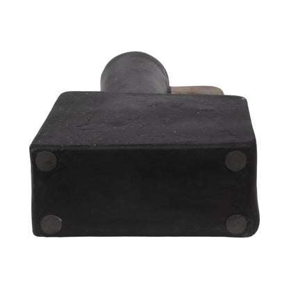 Ecomix, 18" Trendy Vase W Handle, Black - Decor Addict, LLC