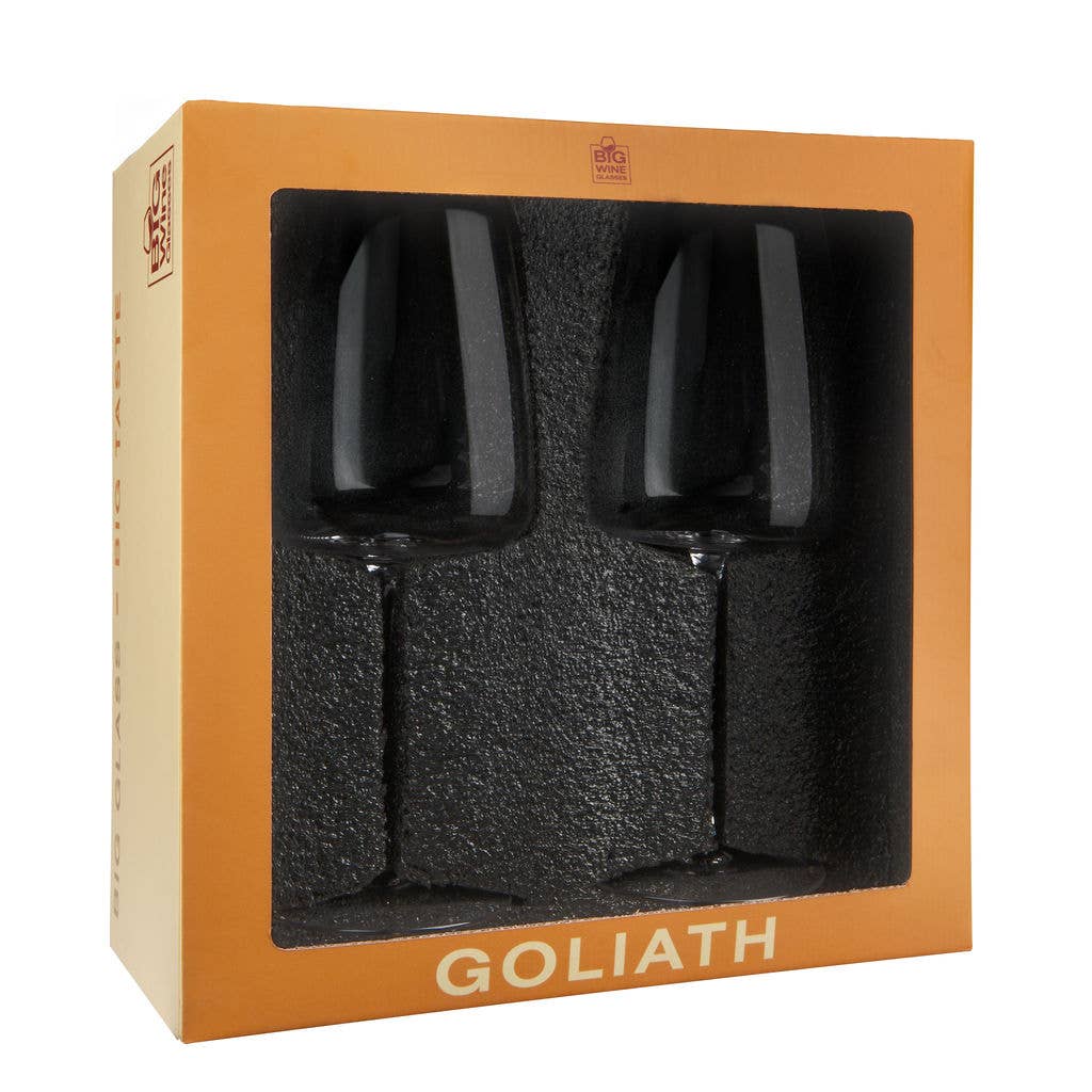 GOLIATH - Oversized Big Wine Glasses (Set of 2) - Decor Addict, LLC