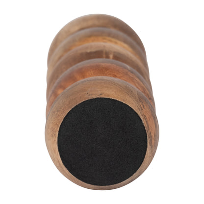 Wood, 8" Ribbed Votive Holder, Natural - Decor Addict, LLC