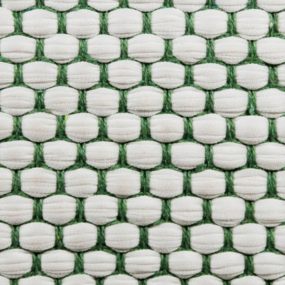 Going Green Striped Handwoven Throw Pillow: Green/White / 14" x 36" / Poly Filled - Decor Addict, LLC
