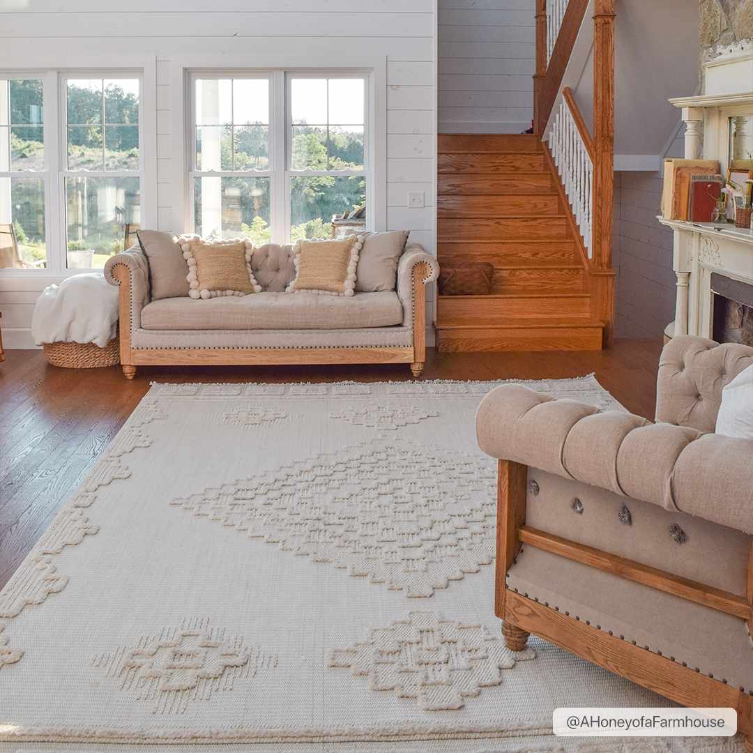 Rosales Cream High&Low Area Rug - Decor Addict, LLC