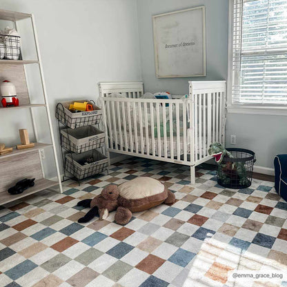 Alie Colorful Checkered Washable Rug - Decor Addict, LLC