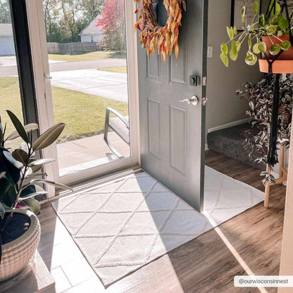 Amani White Washable Area Rug - Decor Addict, LLC