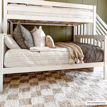 Atira Light Brown Checkered Area Rug - Decor Addict, LLC