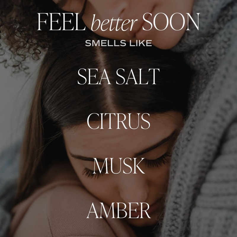 Feel Better Soon Soy Candle - Clear Jar - 9 oz (Salt and Sea)