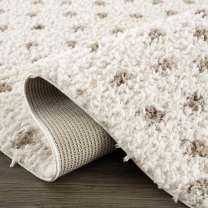 Chaia Dotted Cream & Brown Plush Rug - Decor Addict, LLC