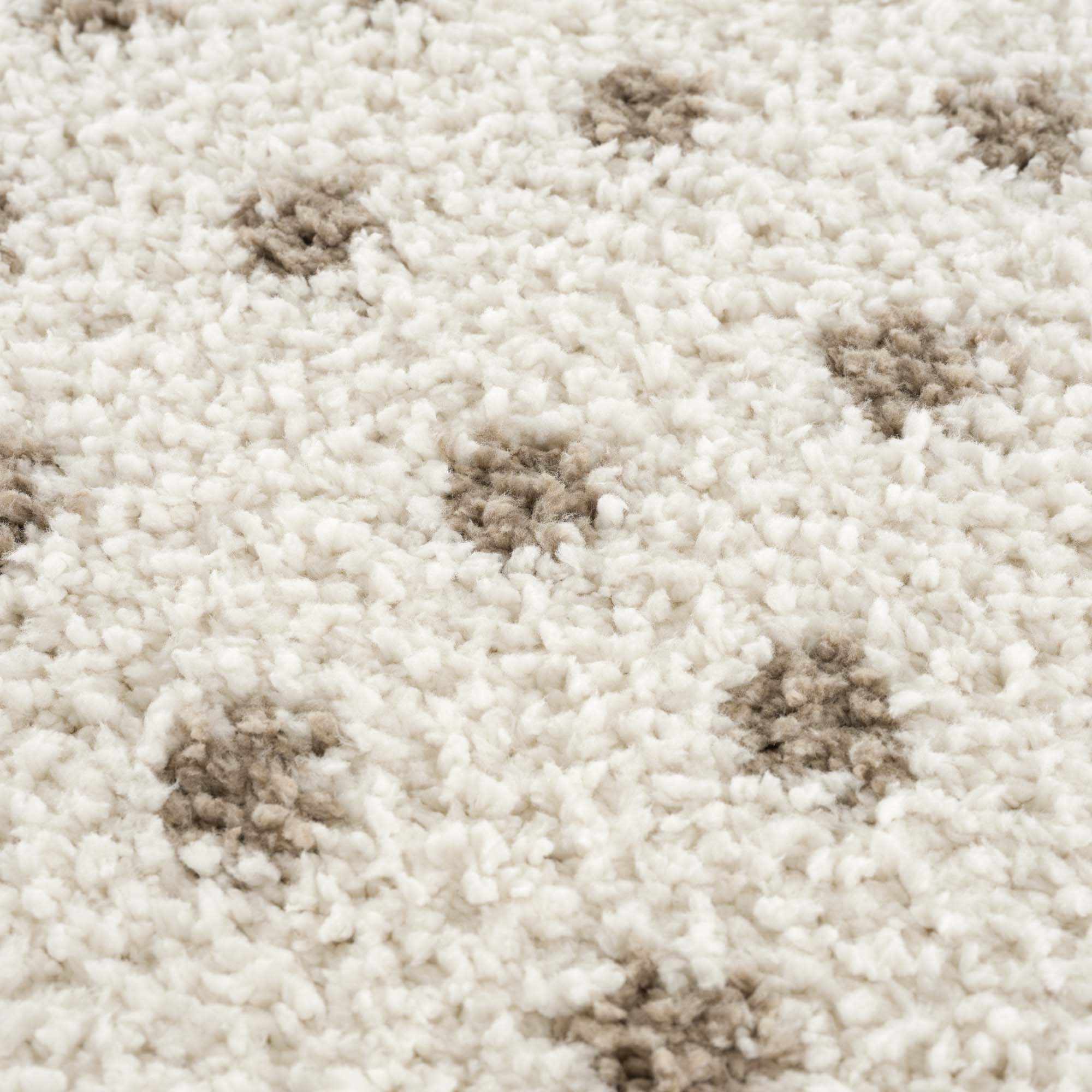 Chaia Dotted Cream & Brown Plush Rug - Decor Addict, LLC