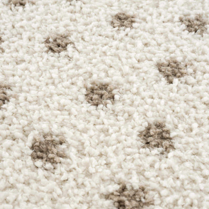 Chaia Dotted Cream & Brown Plush Rug - Decor Addict, LLC